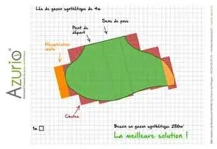 Calepinage de gazon synthétique : sens de pose 2