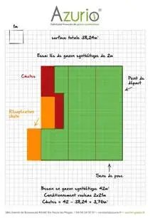 Calepinage de gazon synthétique : Sens de pose