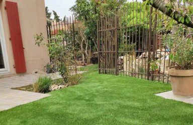 Réalisation d'un jardin en gazon synthétique à Strasbourg