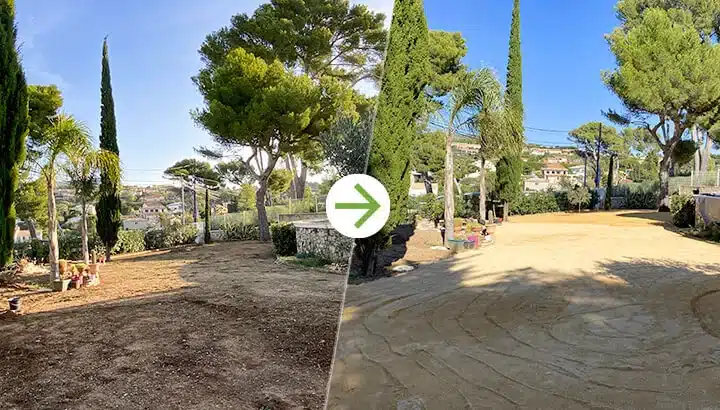 Préparation de sol avec apport de sable