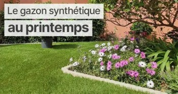 Illustration de Installer du gazon synthétique au printemps